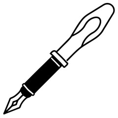 Fountain Pen Line Art Vector Design