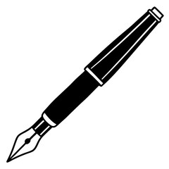 Fountain Pen Line Art Vector Design