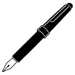 Fountain Pen Line Art Vector Design