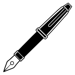 Fountain Pen Line Art Vector Design