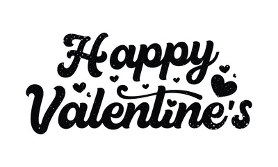 Happy valentine's typography vector design