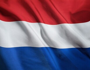Obraz premium Waving Netherlands country flag, isolated, white background, national, nationality, close up