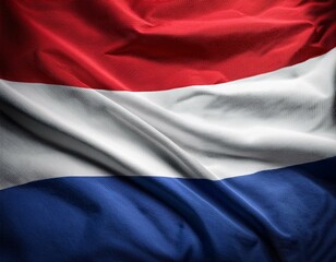 Obraz premium Waving Netherlands country flag, isolated, white background, national, nationality, close up