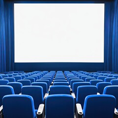 Obraz premium Empty Movie Theater with Blank Screen
