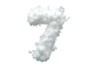 Cloud Number 7 Isolated on Transparent Background, Number 7 Made by Cloud – Creative Cloud Design.