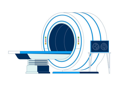 blue and white mri scanner machine clip art preview