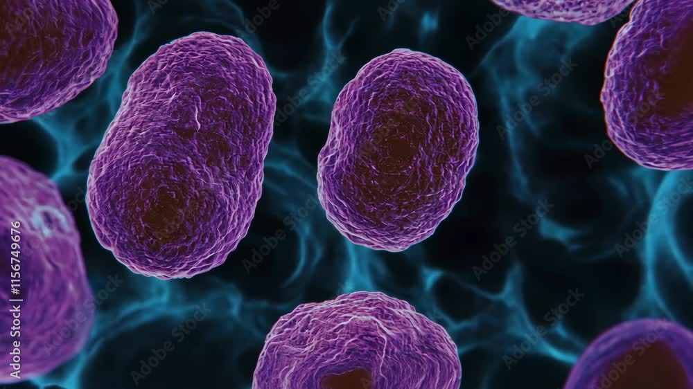 Poster microbial life observed under magnification reveals diverse forms and structures in a laboratory set