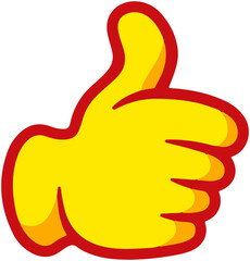Cartoon thumbs up illustration