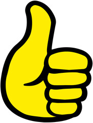 Cartoon thumbs up illustration
