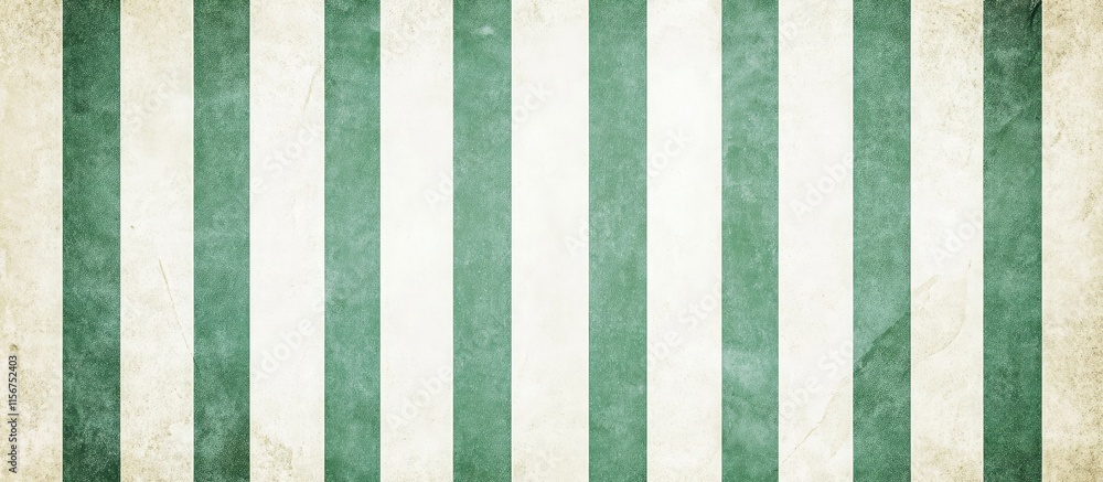 Aufkleber vintage green and white striped background with a textured finish and ample empty space for summer-t