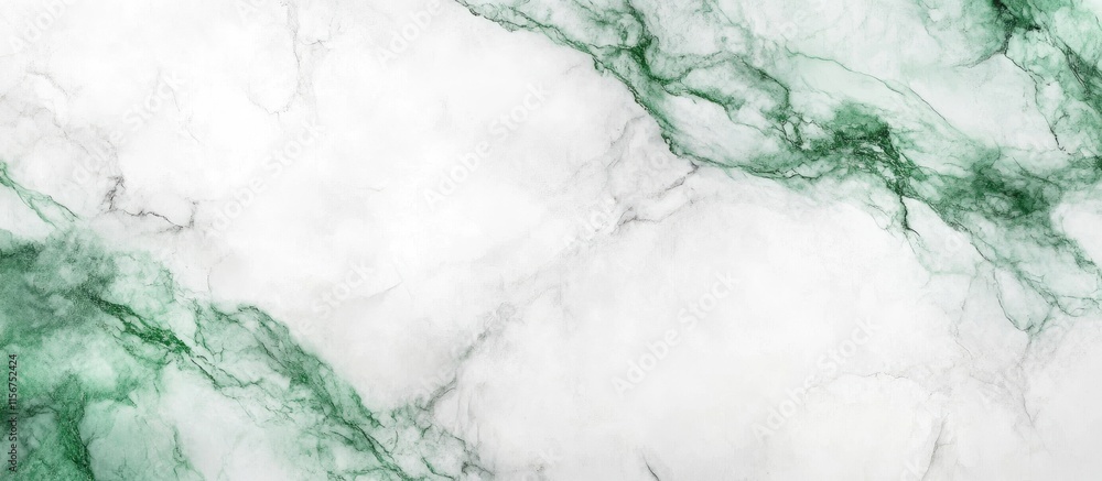 Poster elegant green and white marble stone texture background with ample empty space for personalization a