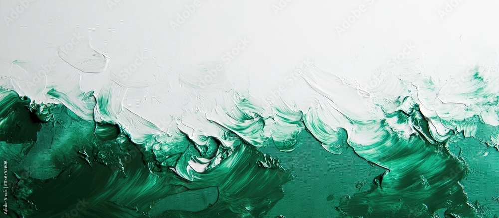 Poster green and white abstract oil texture background with space for text and creative design elements for