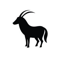 A antelope vector silhouette illustration