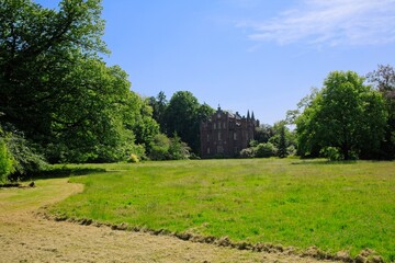 View at the castle from the park