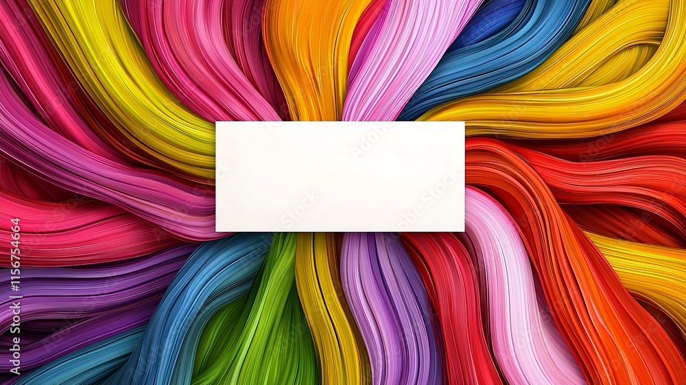 Poster vibrant psychedelic and swirling chinese new year background with a centered white text box for cont