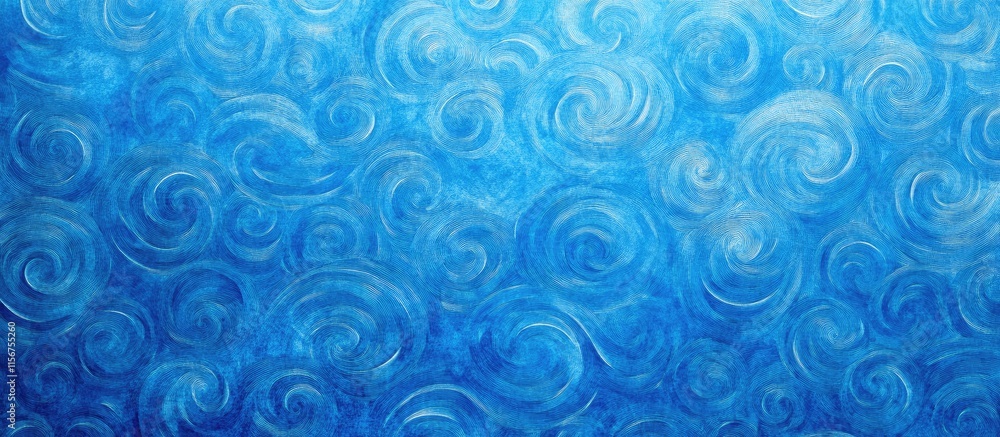 Poster swirling blue background texture with ample empty space for text ideal for various graphic design an