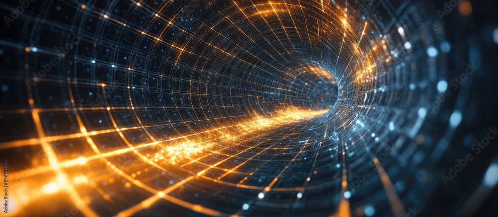 Poster cosmic energy swirling in space with open area for text and creative applications