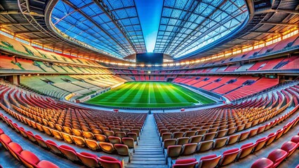 Stadium Seating Capacity: Wide-Angle View of Grandstand, Bleachers, and Seating Arrangement