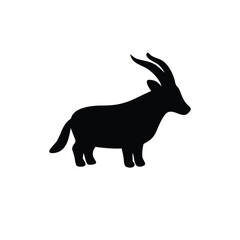 A antelope vector silhouette illustration