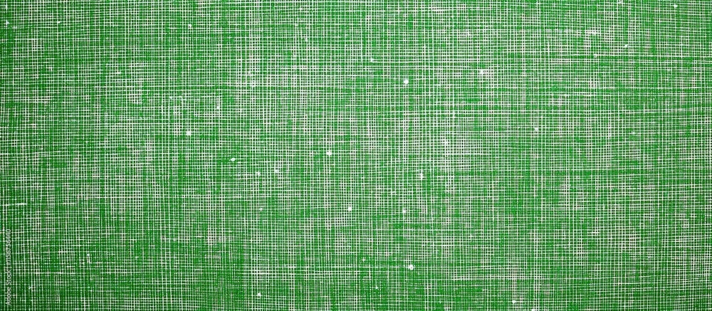 Poster green and white stitched fabric texture wallpaper perfect for backdrop and template use with ample e