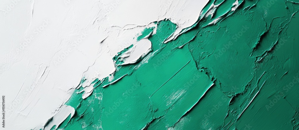 Poster abstract green and white textured background with space for custom text or graphics