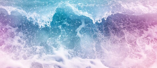 Fototapeta premium Pastel wave sparkle bokeh panorama background with empty space for text perfect for dreamy and whimsical designs