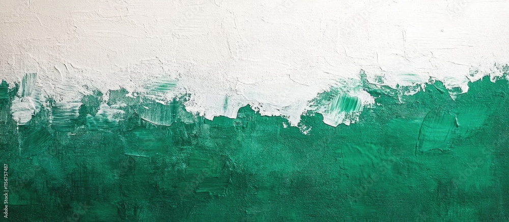 Poster green and white abstract background design for home decor with ample space for text or artistic elem