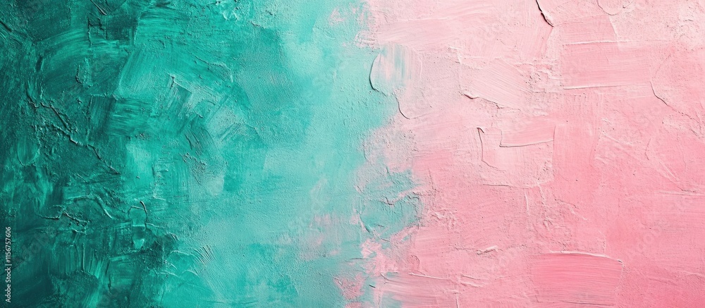 Poster green and pink abstract background with smooth texture and empty space for text or branding