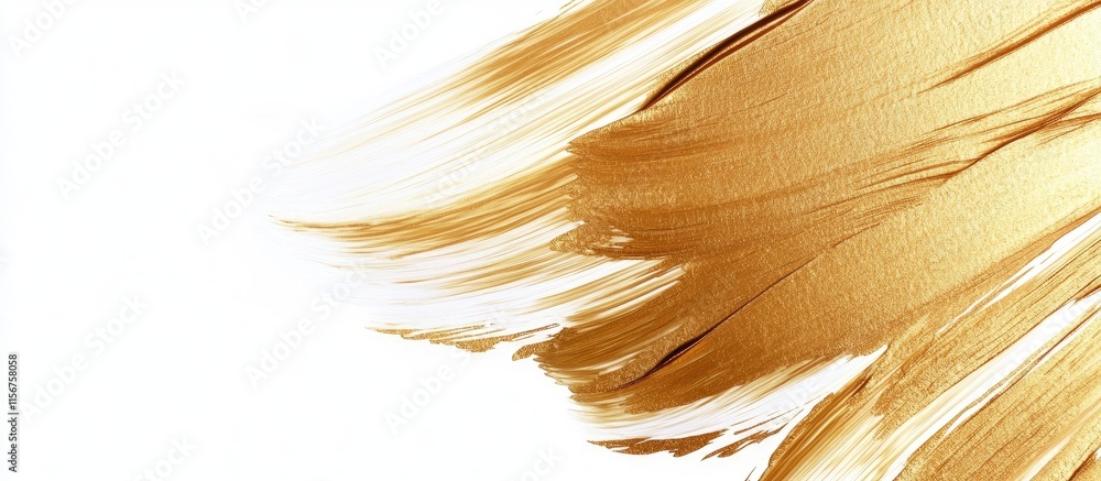Poster elegant gift boxes with golden brush strokes against a white background featuring ample copy space f
