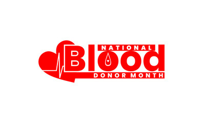 National Blood Donor Month Holiday Concept