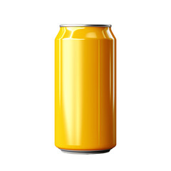 Fototapeta premium yellow soda can isolated white and transparent background