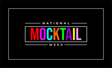 National Mocktail Week Holiday Concept