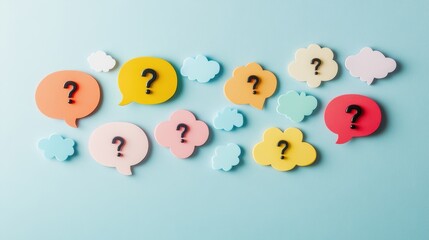 The Colorful Question Speech Bubbles