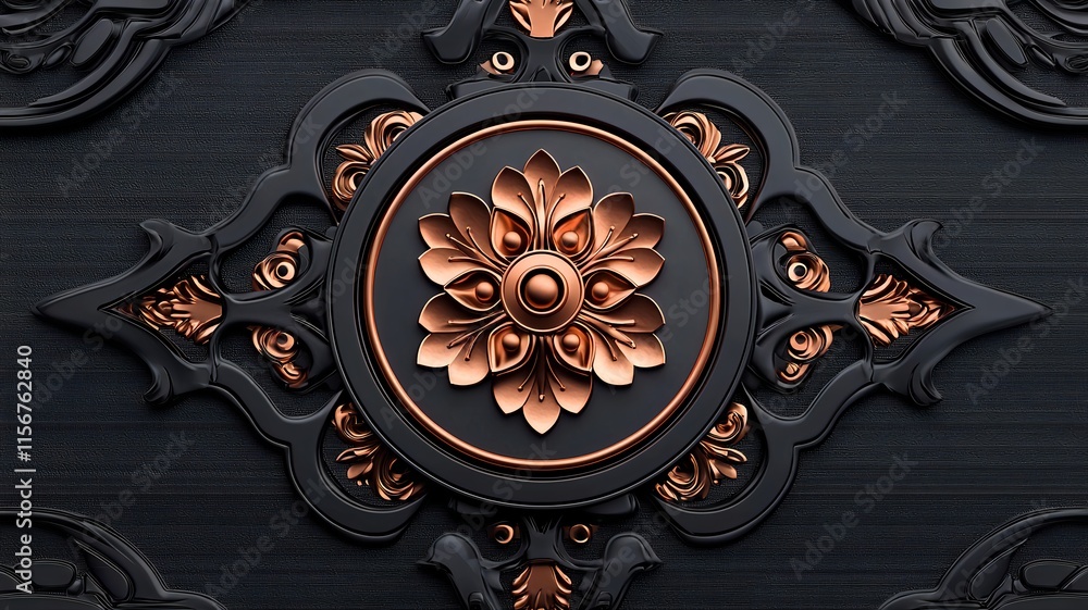 Poster a mesmerizing steampunk inspired chinese new year setting featuring intricate cogwheel patterns meta