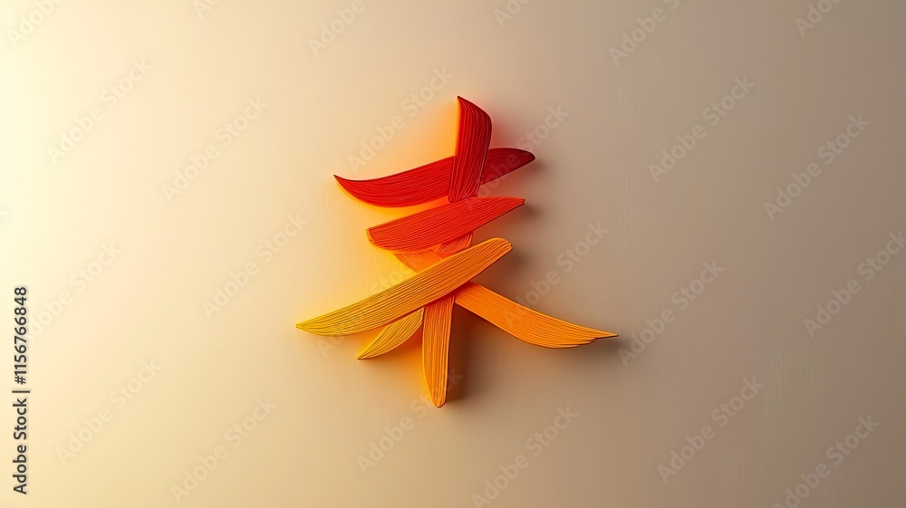 Poster striking and modern chinese new year typography design on a clean gradient background vibrant and dy