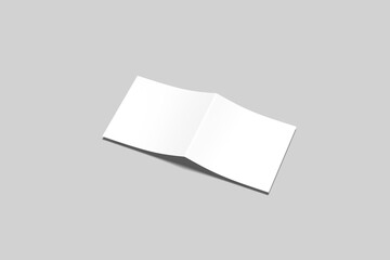 Square Brochure white background
