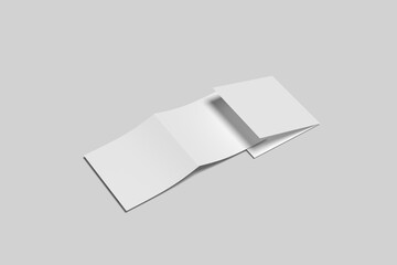 Square Brochure white background