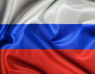 Naklejka premium Russia flag waving on white background with clipping path. Cliping path is easily cutout the flag. Russia national flag for independence day.