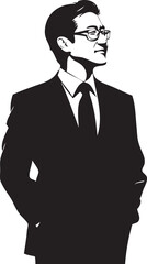 silhouette of a businessman