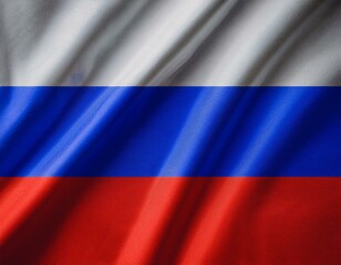 Fototapeta premium Russia flag waving on white background with clipping path. Cliping path is easily cutout the flag. Russia national flag for independence day.