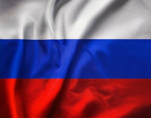 Fototapeta premium Russia flag waving on white background with clipping path. Cliping path is easily cutout the flag. Russia national flag for independence day.