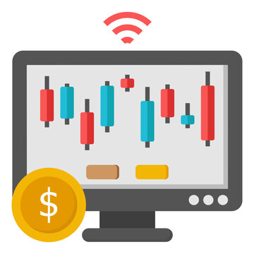 A beautiful design icon of online Boxplot