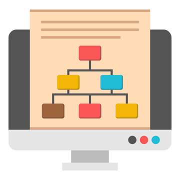Modern design icon of flowchart
