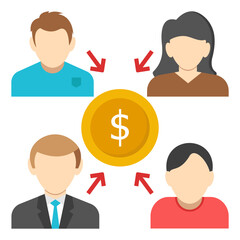 A beautiful design icon of investors