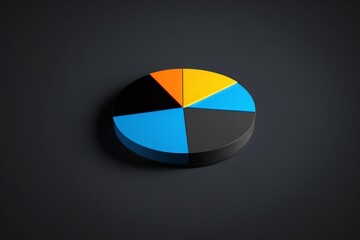 Fototapeta premium a close up of a pie chart on a black background