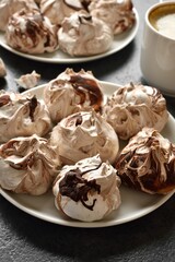 Chocolate meringue cookies