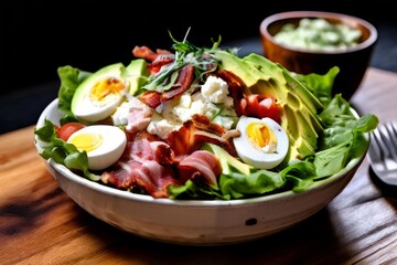 8 cobb salad a classic salad with lettuce grilled chicken bacon