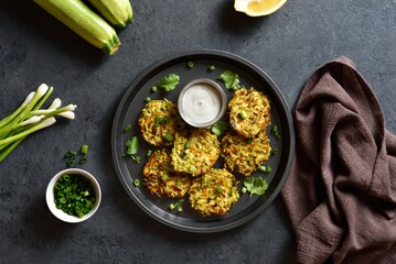 Vegetable vegetarian zucchini fritters