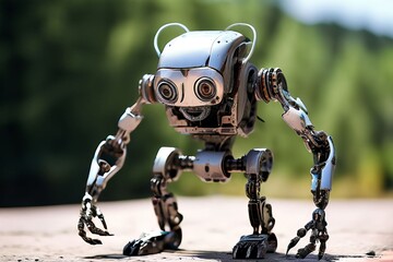 13 a robot malfunctioning hilariously its limbs flailing uncontr