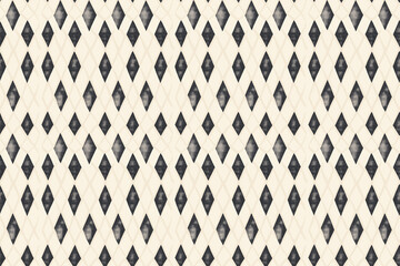Classic monochrome diamond shapes arranged in a seamless repetitive pattern on a creamy white background. Minimalistic and timeless design.